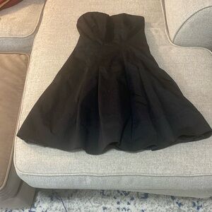 Black strapless dress